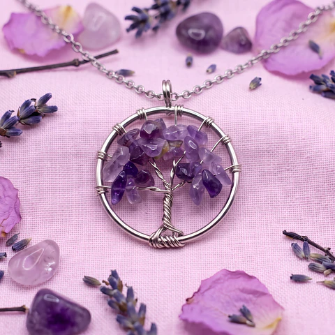 Dije Árbol De La Vida De Amatista