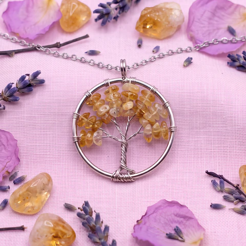 Dije Árbol De La Vida De Citrino