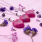 Dije Corazón Ágata Rosa Mini - Miniatura 3