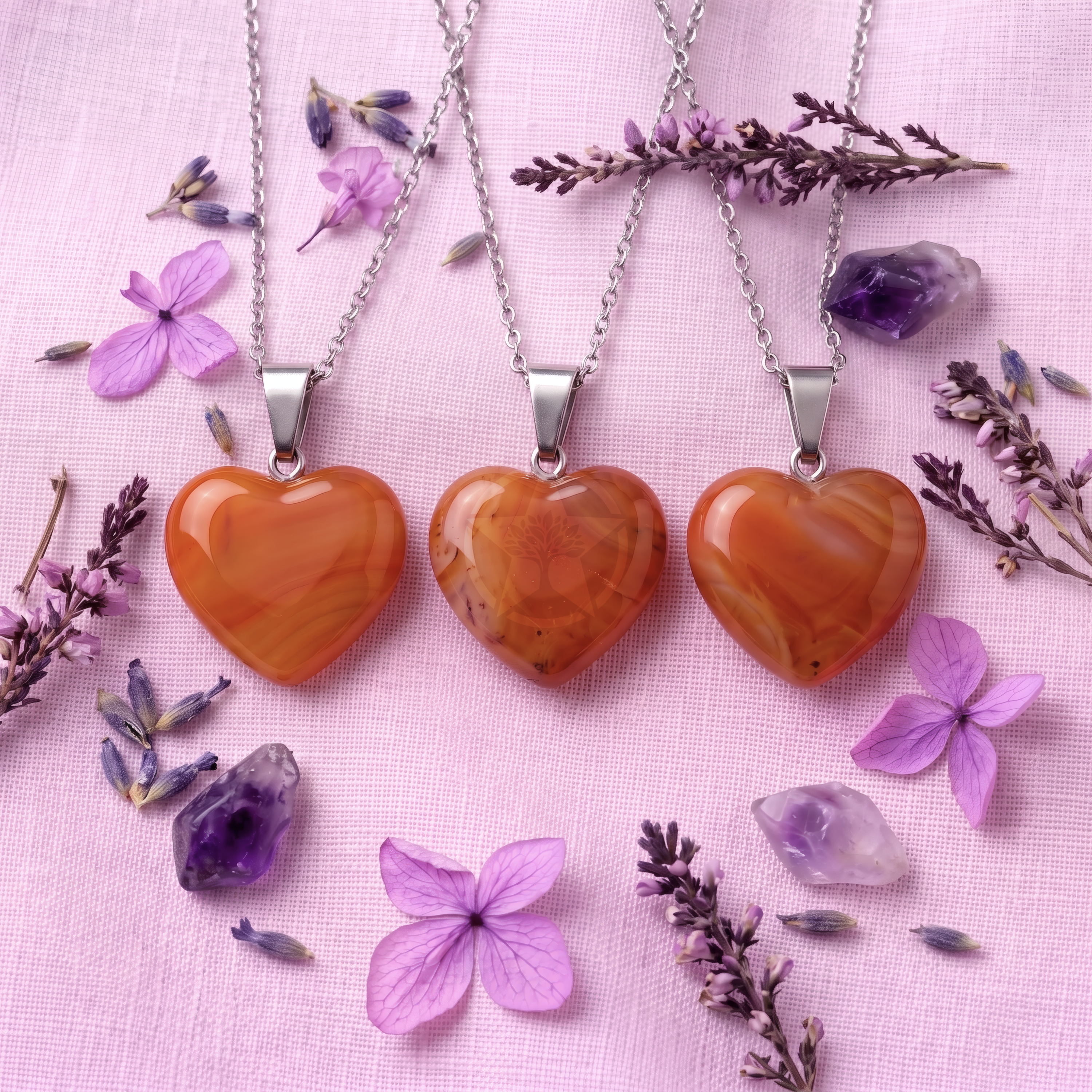 Dije Corazón Cornalina Mini 2