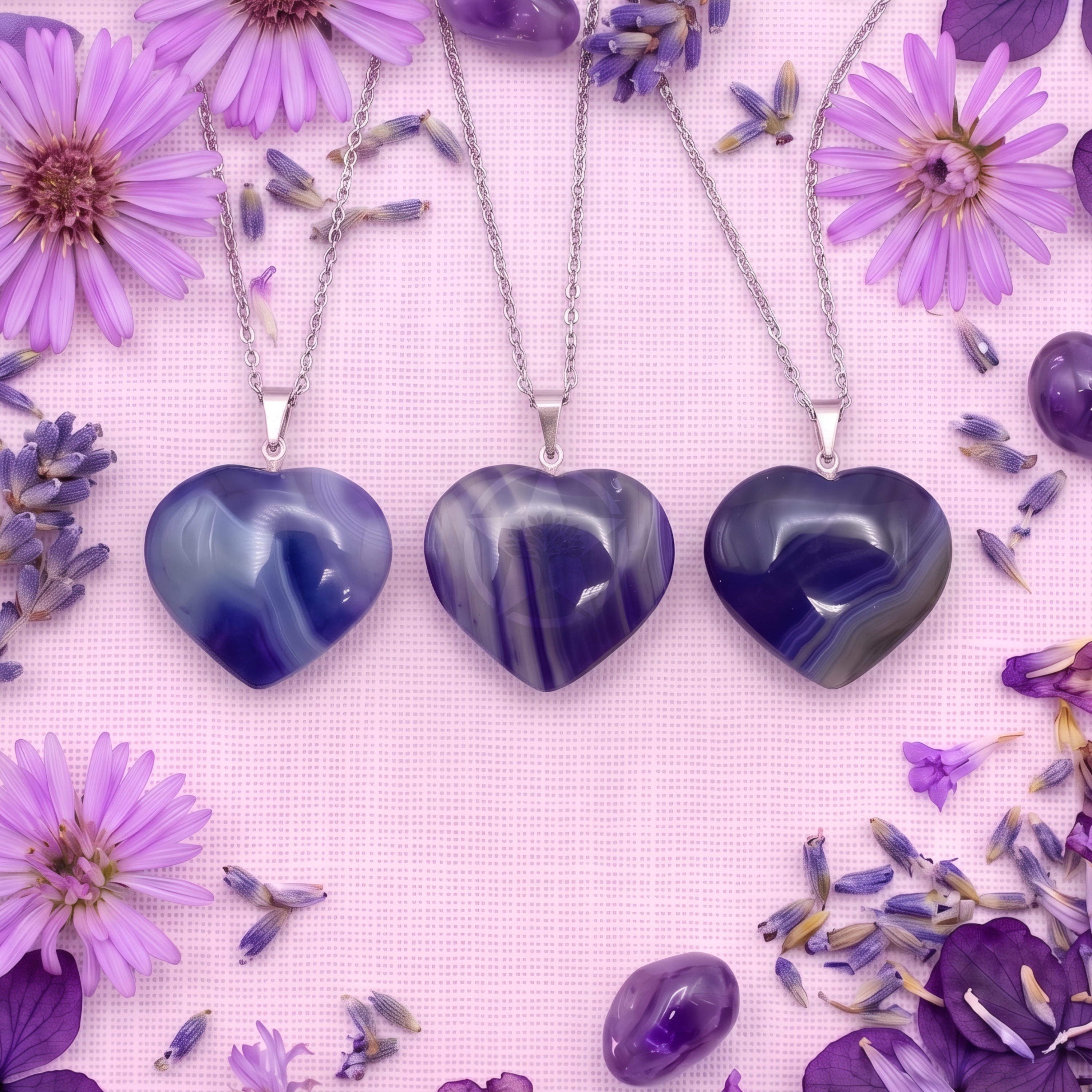 Dije Corazón Ágata Violeta 2