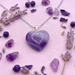 Dije Corazón Ágata Violeta Mini - Miniatura 1