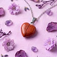 Dije Corazón Jaspe Rojo Mini - Miniatura 1