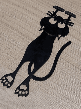 Marcapáginas de gato negro