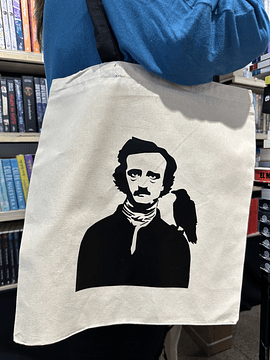 Edgar Allan Poe con cuervo