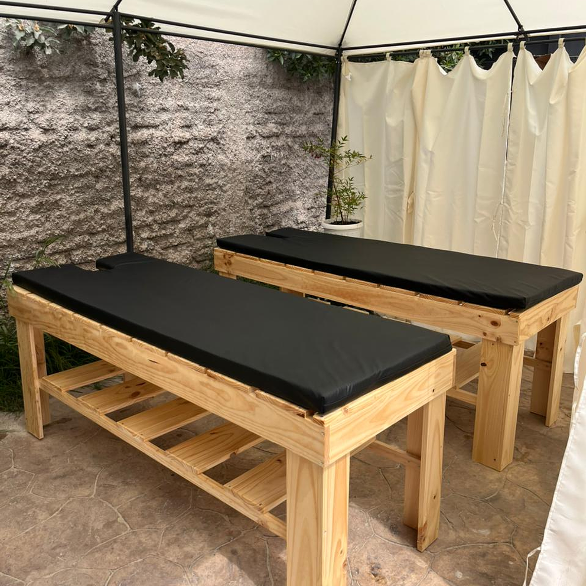 Camilla de masaje nativa más colchoneta con apertura fácil 1