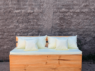 Terraza Baúl más cojineria completa. 