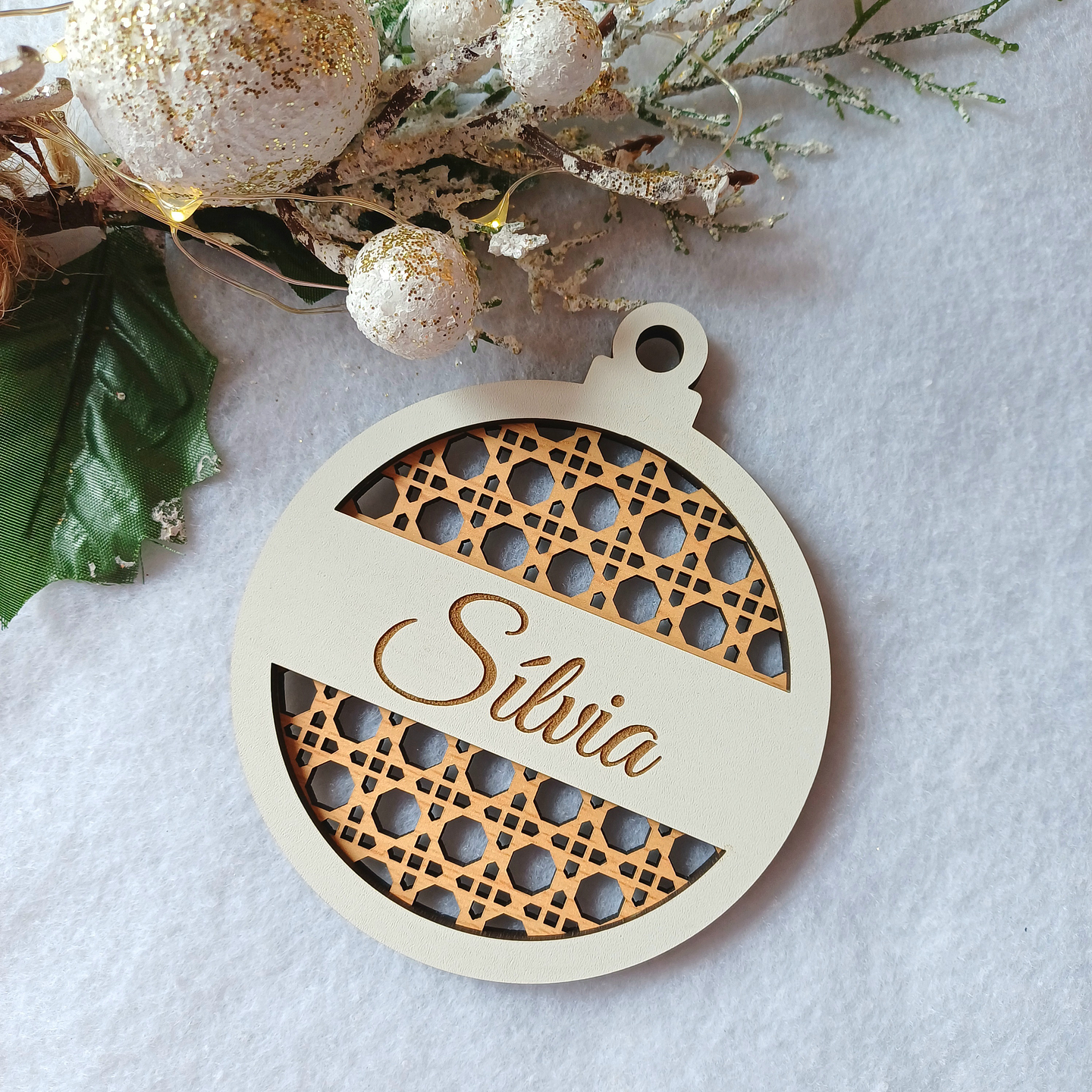 Bola de Natal c/Nome Modelo 7 1