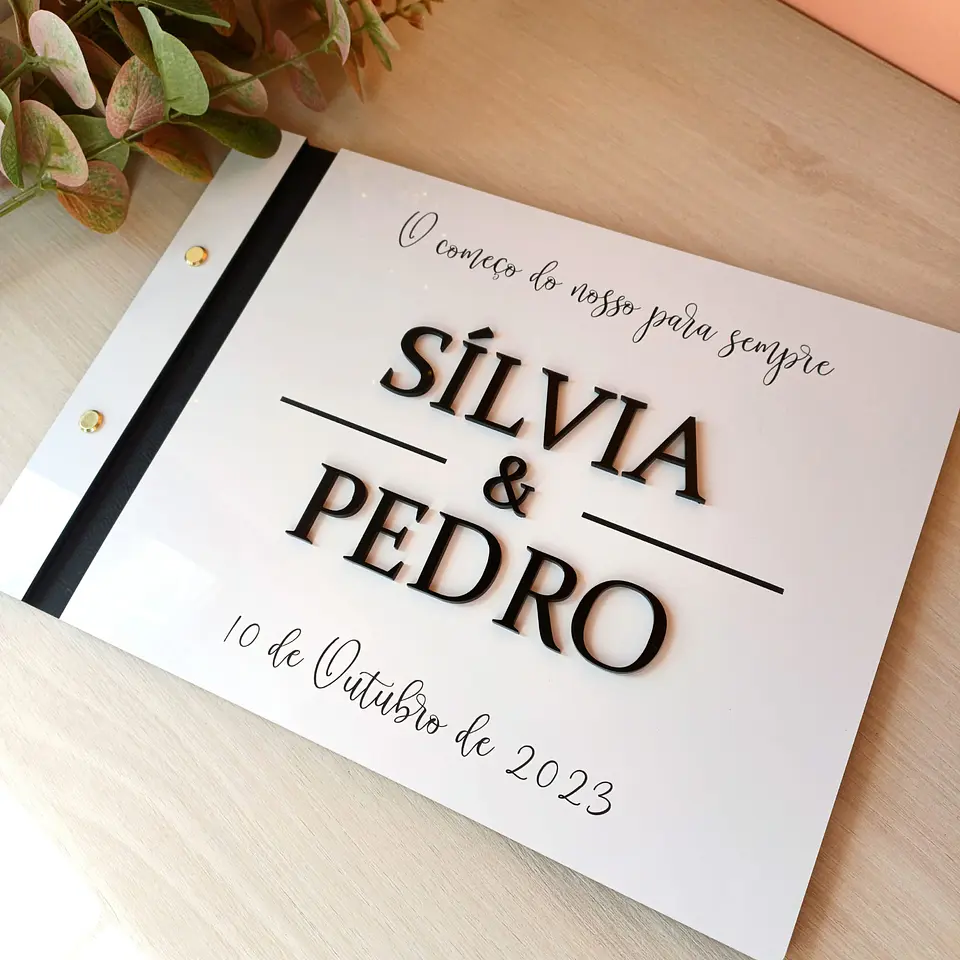 Livro de Honra Acrílico Branco 2