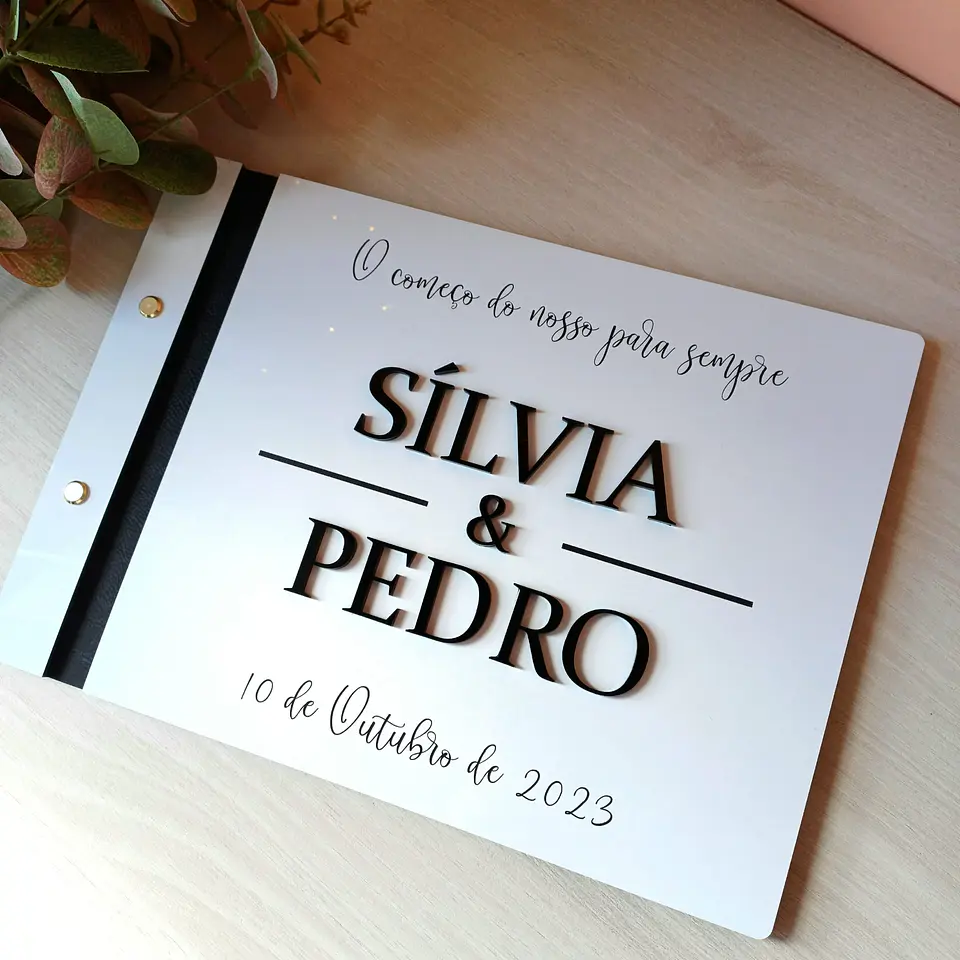 Livro de Honra Acrílico Branco 6