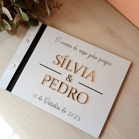 Livro de Honra Acrílico Branco