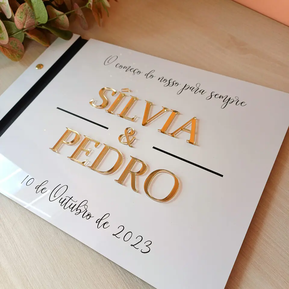 Livro de Honra Acrílico Branco 5