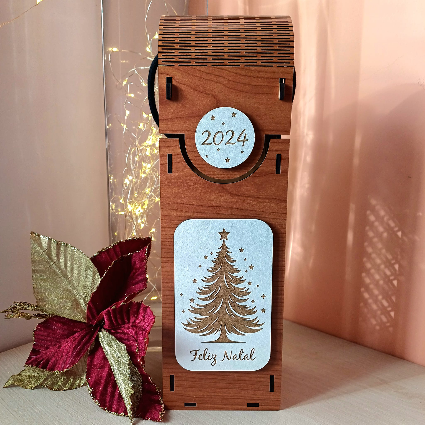 Caixa para garrafa de Vinho NATAL 1