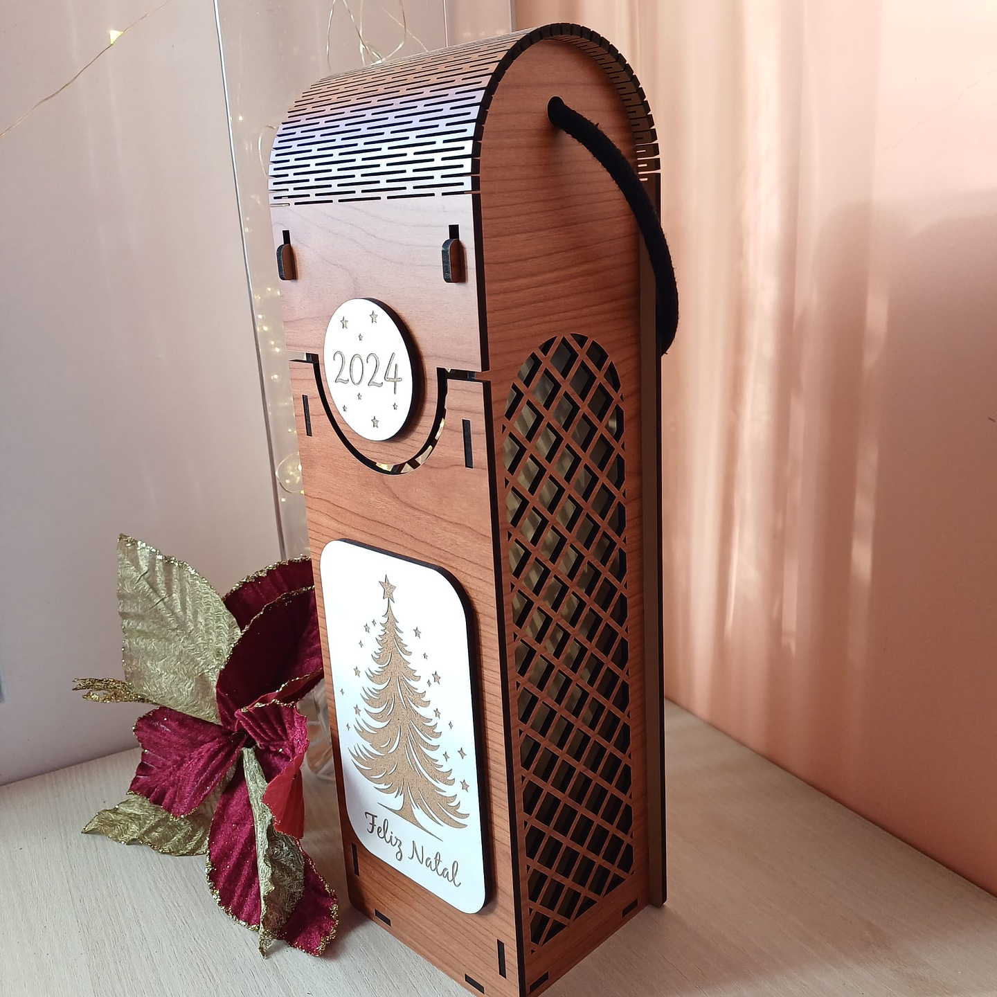 Caixa para garrafa de Vinho NATAL 2