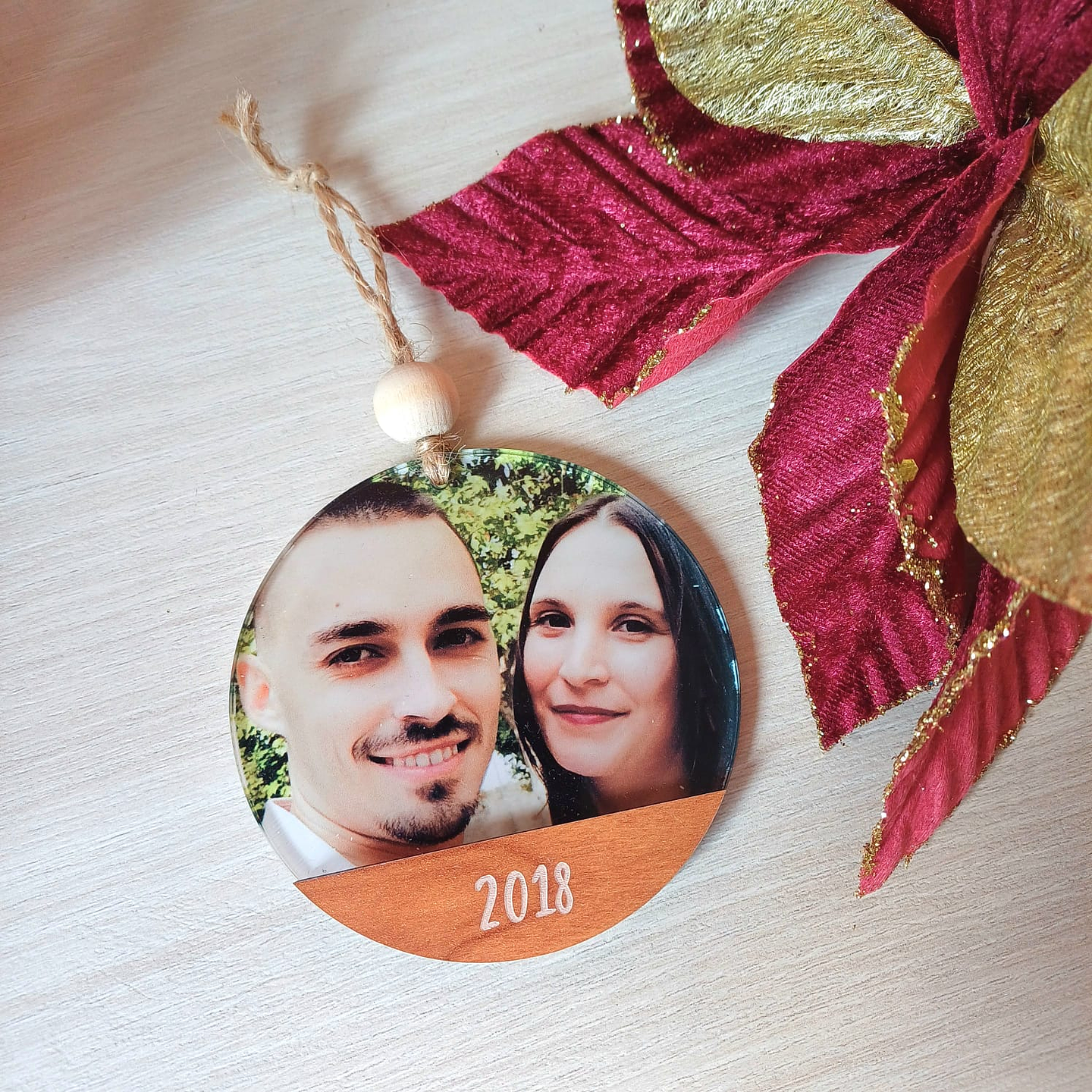 Bola de Natal com Fotografia 1