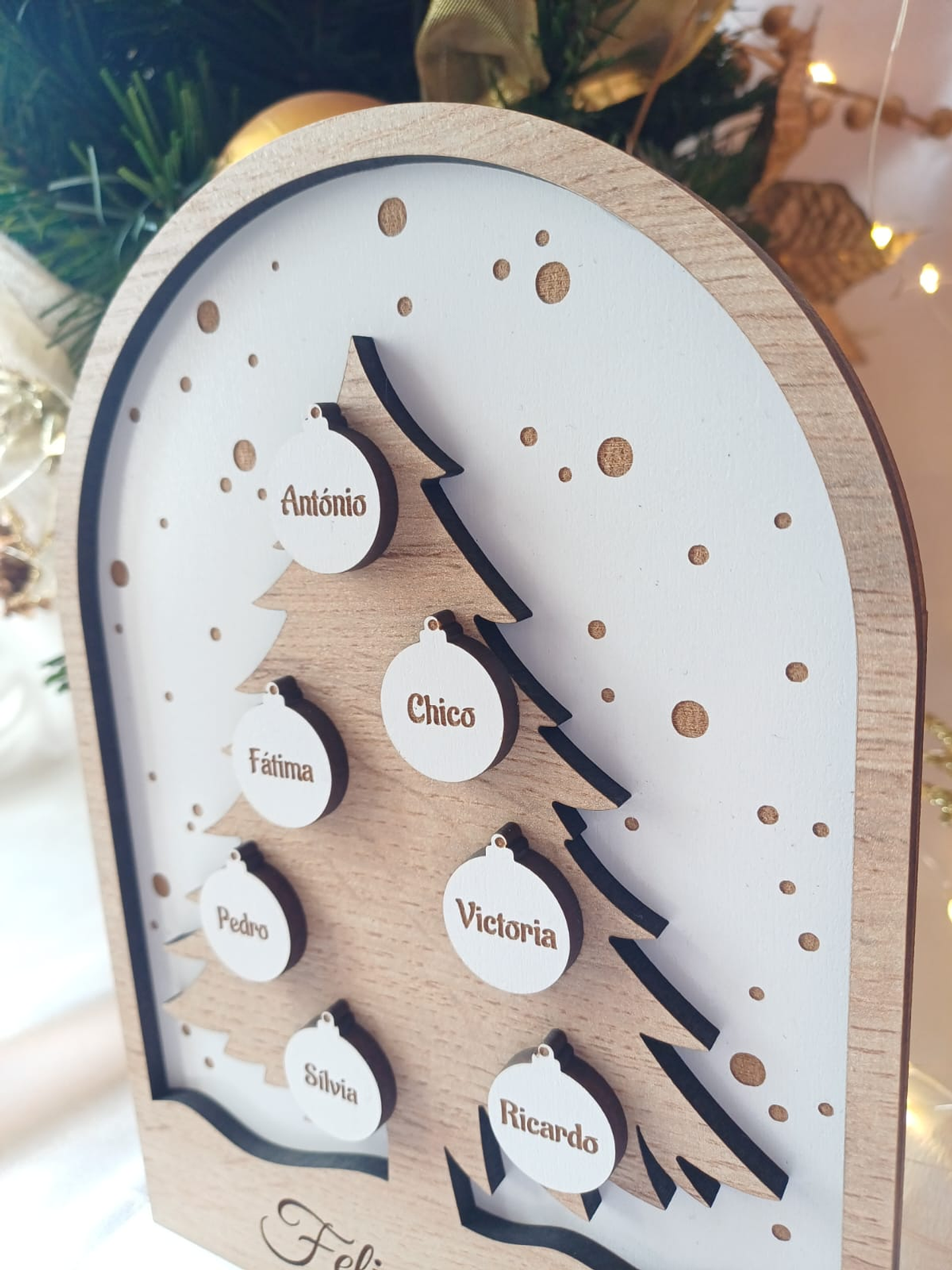 Árvore de Natal Família em Madeira 2