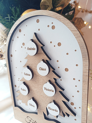 Árvore de Natal Família em Madeira