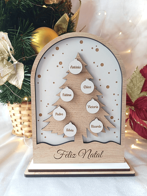 Árvore de Natal Família em Madeira