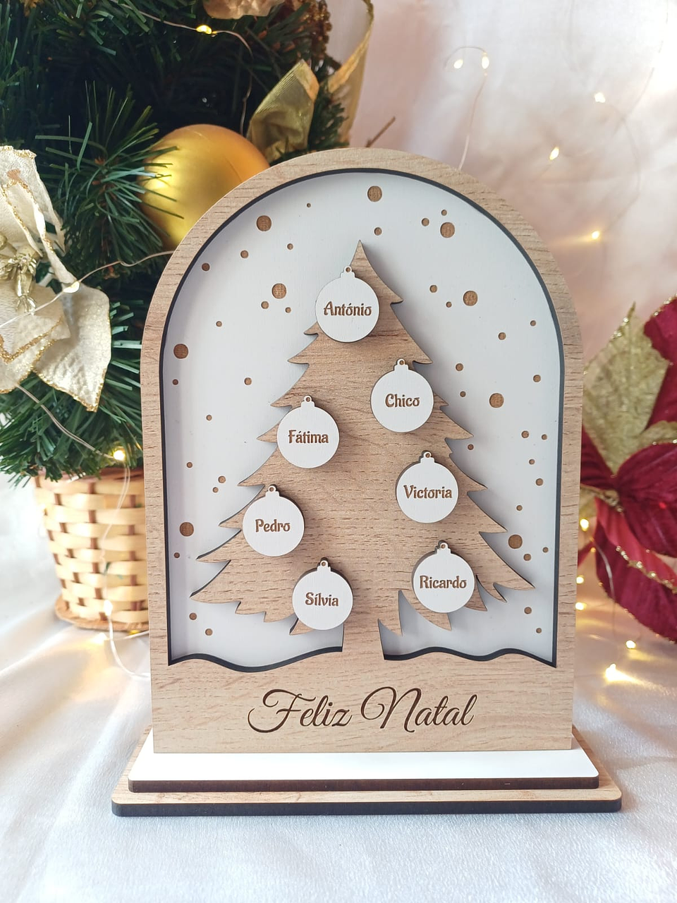 Árvore de Natal Família em Madeira 1