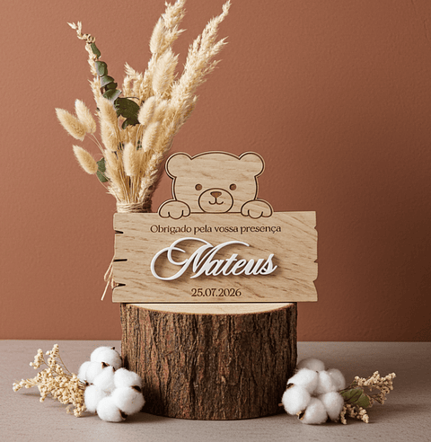 Íman Madeira Ursinho - Lembrança