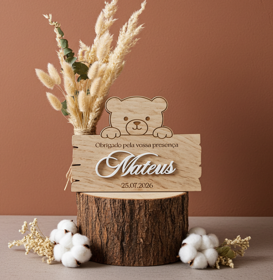 Íman Madeira Ursinho - Lembrança 1