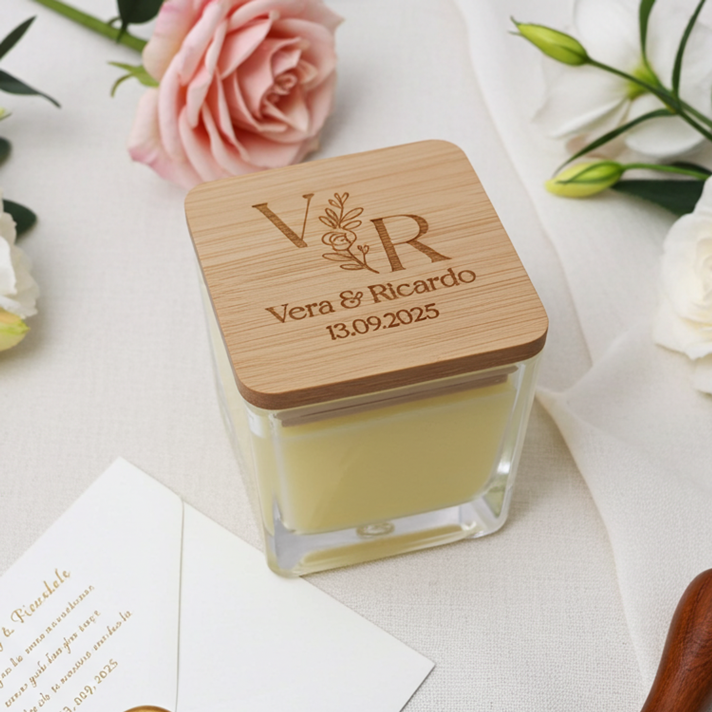 Vela Perfumada Tampa Bambú - Lembrança 1