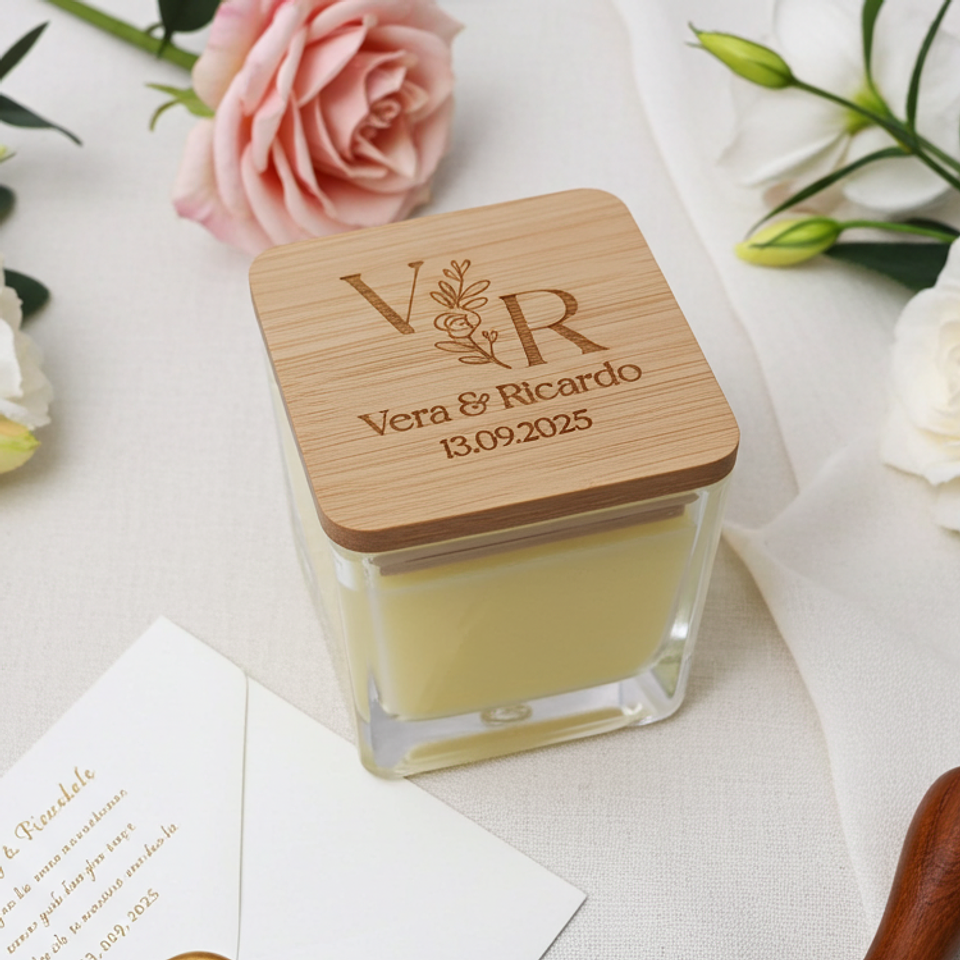 Vela Perfumada Tampa Bambú - Lembrança 1