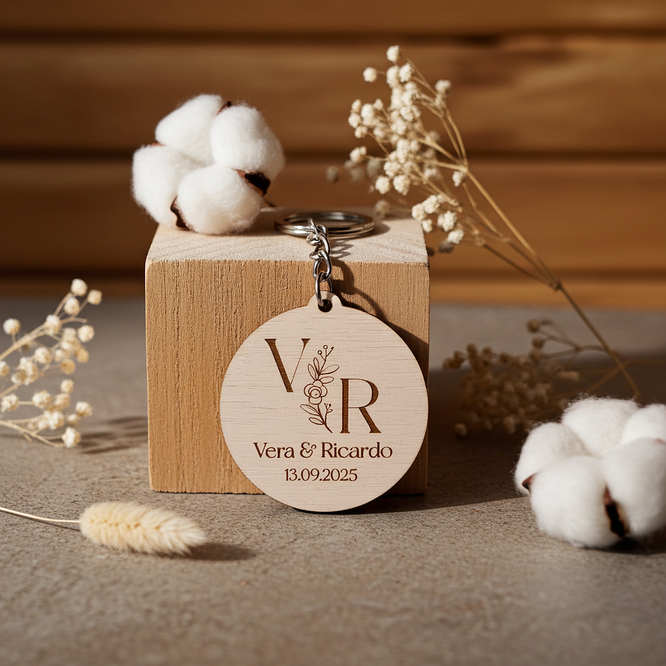 Porta-chaves em madeira - Lembrança 1