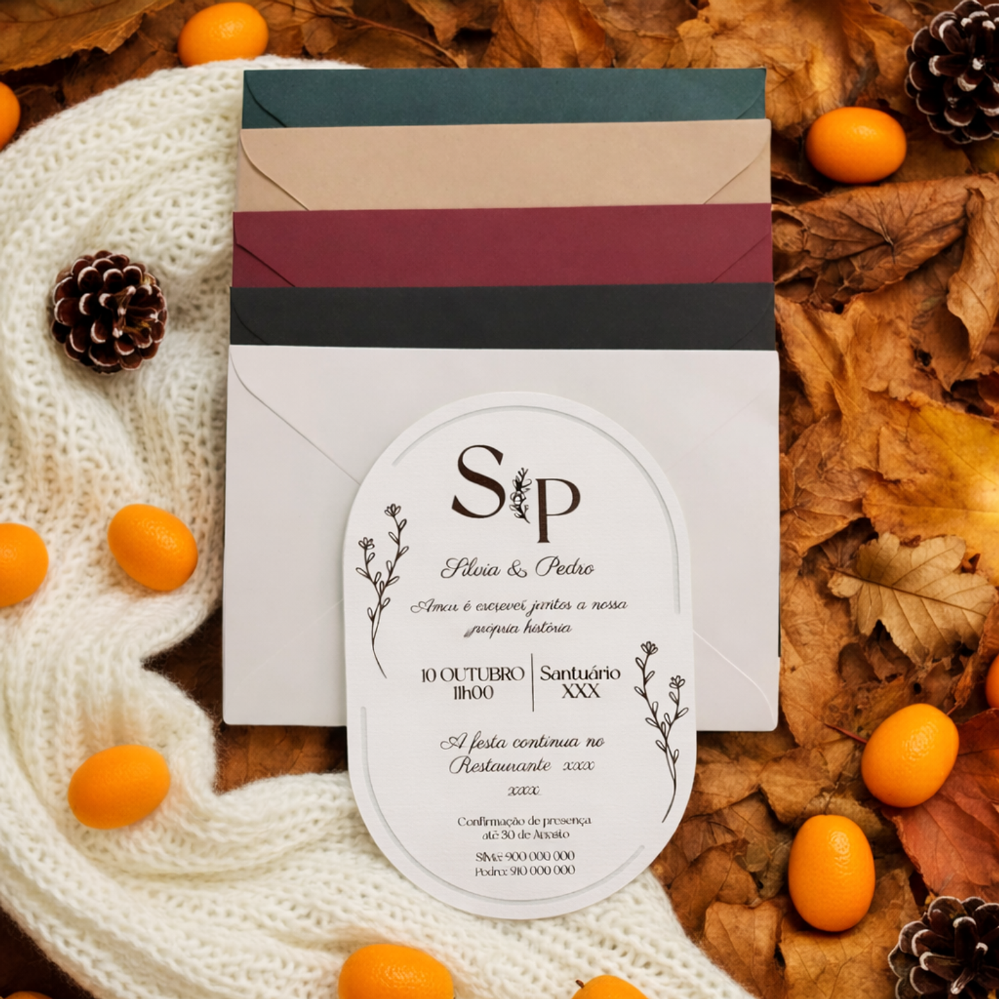 Convite Madeira Oval 2