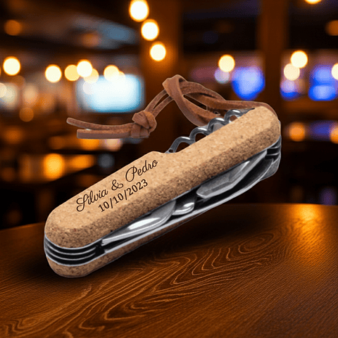 Canivete Multiferramenta em Cortiça - Lembrança