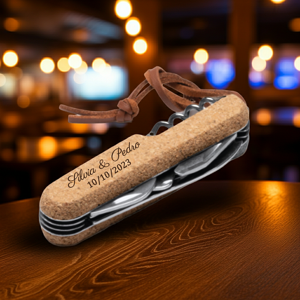 Canivete Multiferramenta em Cortiça - Lembrança 1