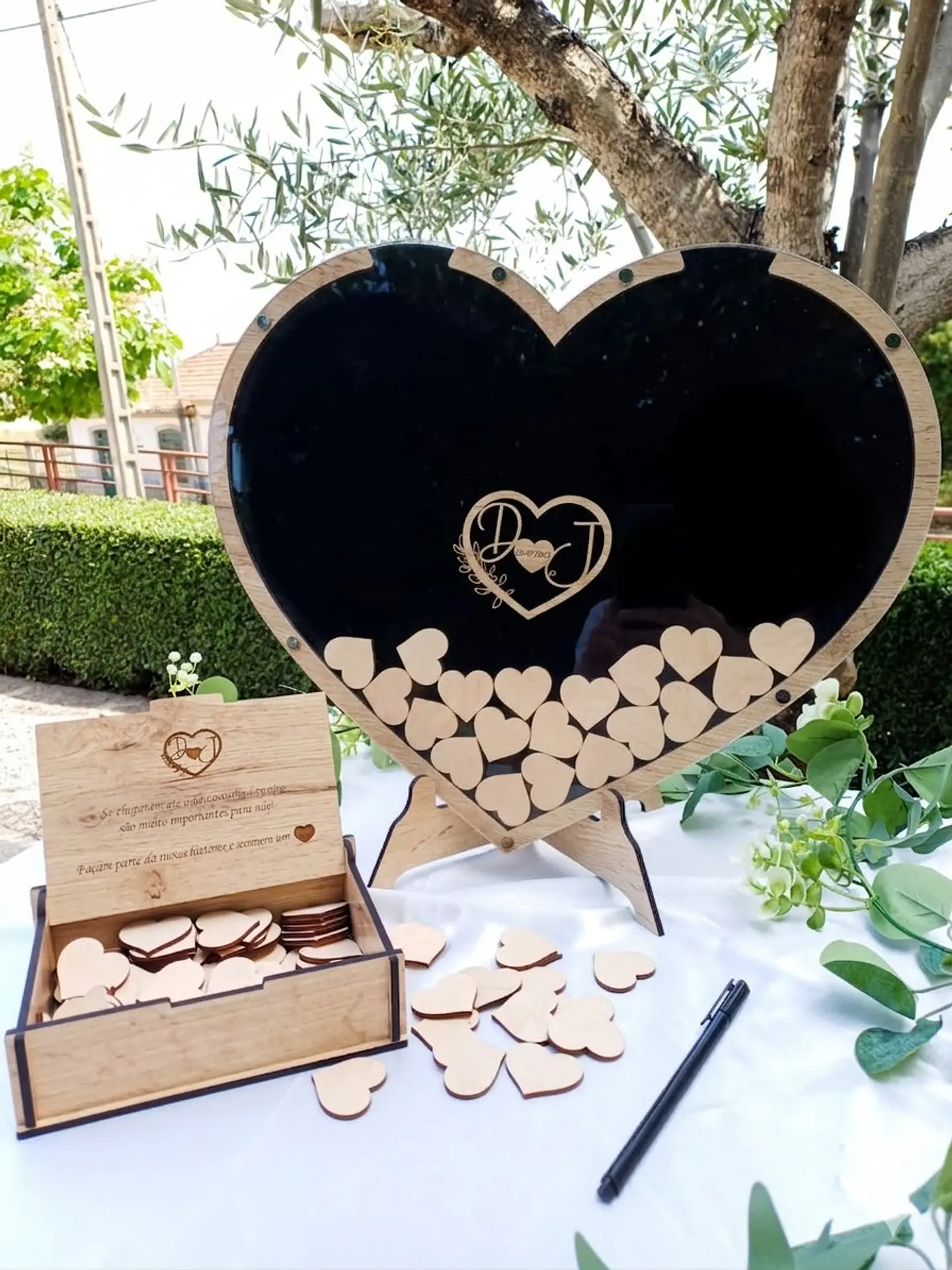 Quadro de Assinaturas Coração - Black 1