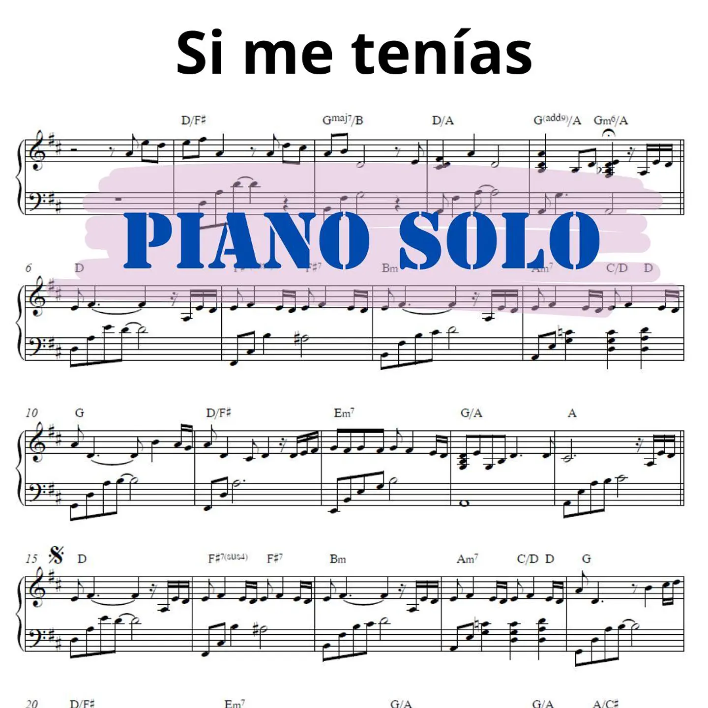 PS 0001 - Si me tenias - Gian Marco - Piano solo 1