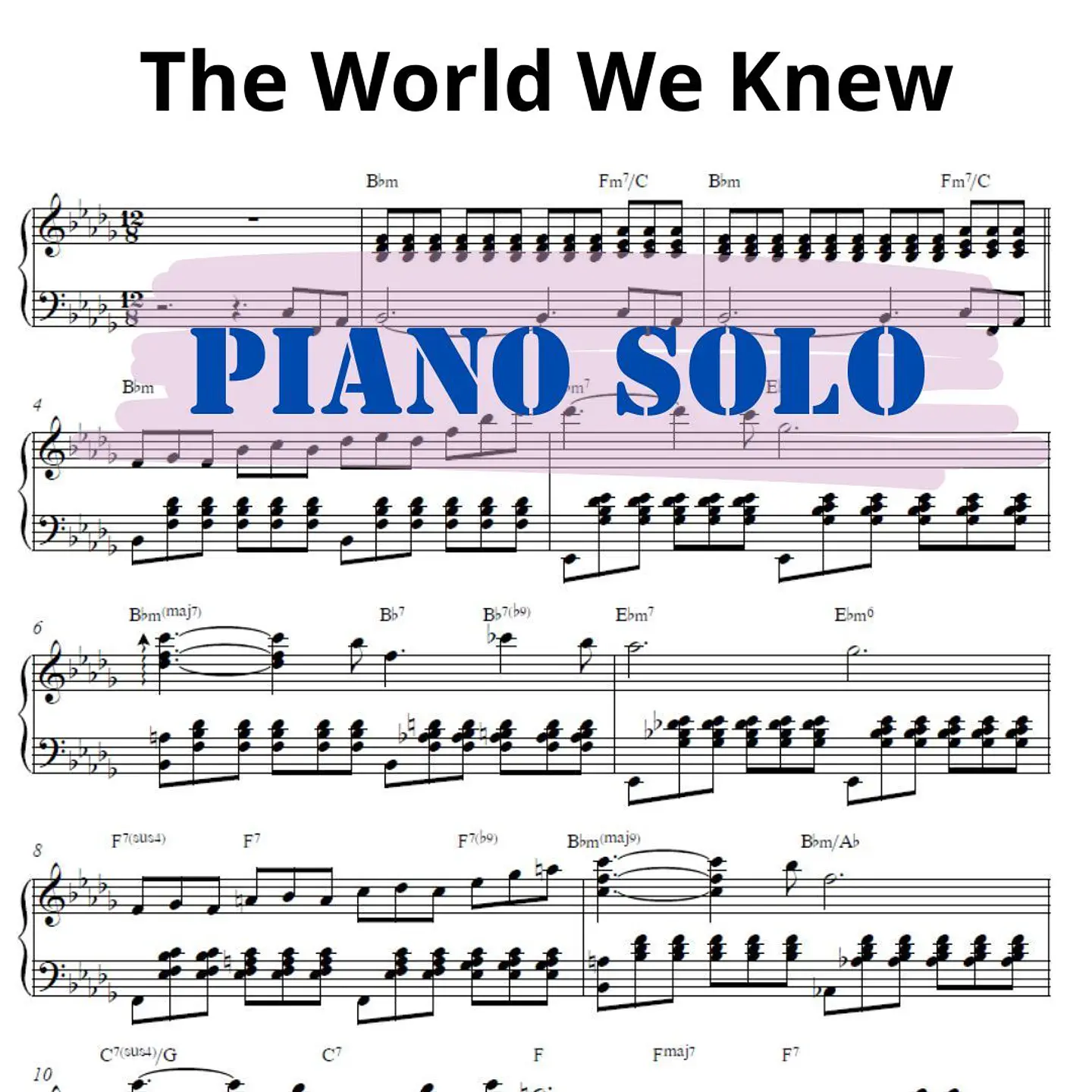 PS 0002 - The World We Knew - Frank Sinatra - Piano solo 1