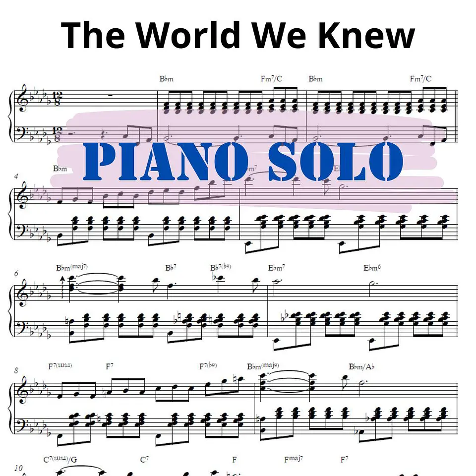 PS 0002 - The World We Knew - Frank Sinatra - Piano solo 1