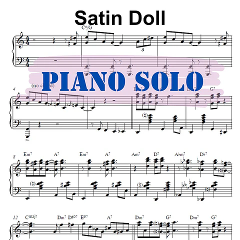 PS 0004 - Satin Doll - Duke Ellington - Piano solo