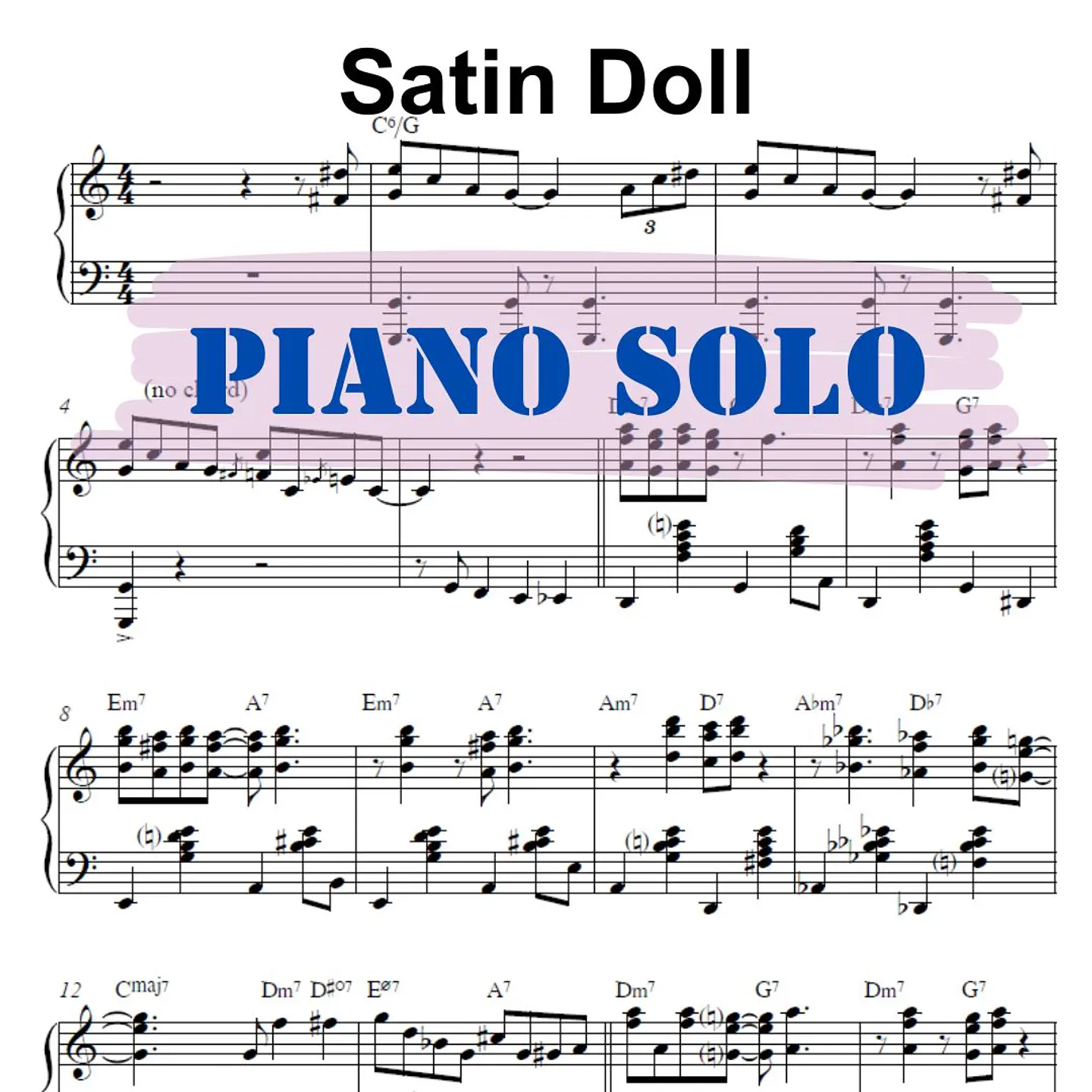 PS 0004 - Satin Doll - Duke Ellington - Piano solo 1