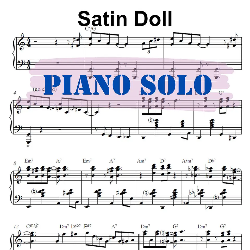 PS 0004 - Satin Doll - Duke Ellington - Piano solo 1