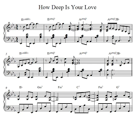 PS 0005 - How Deep Is Your Love - Bee Gees - Piano solo