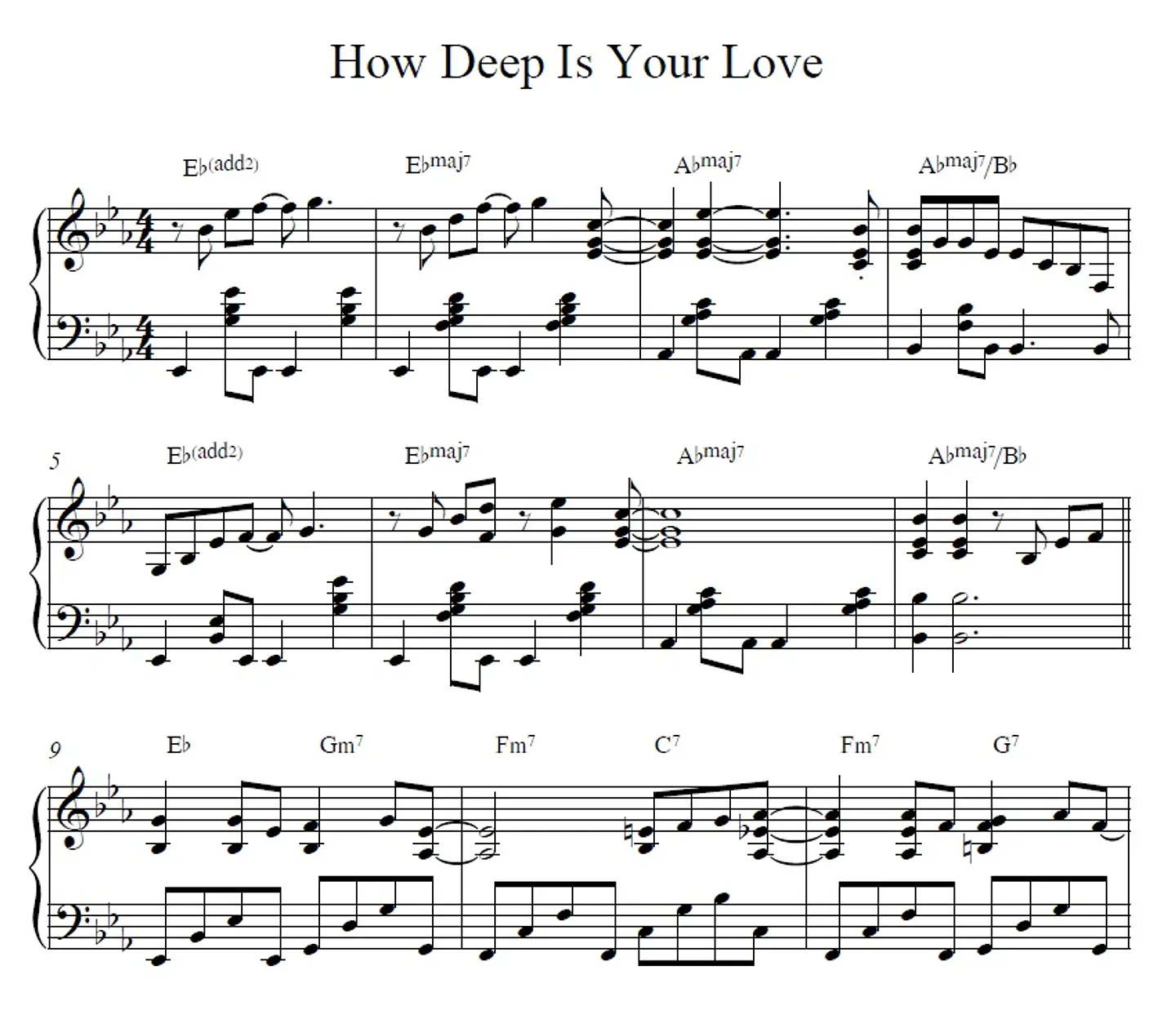 PS 0005 - How Deep Is Your Love - Bee Gees - Piano solo 1