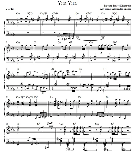 PS 0012 - Yira yira - Tango - Piano solo