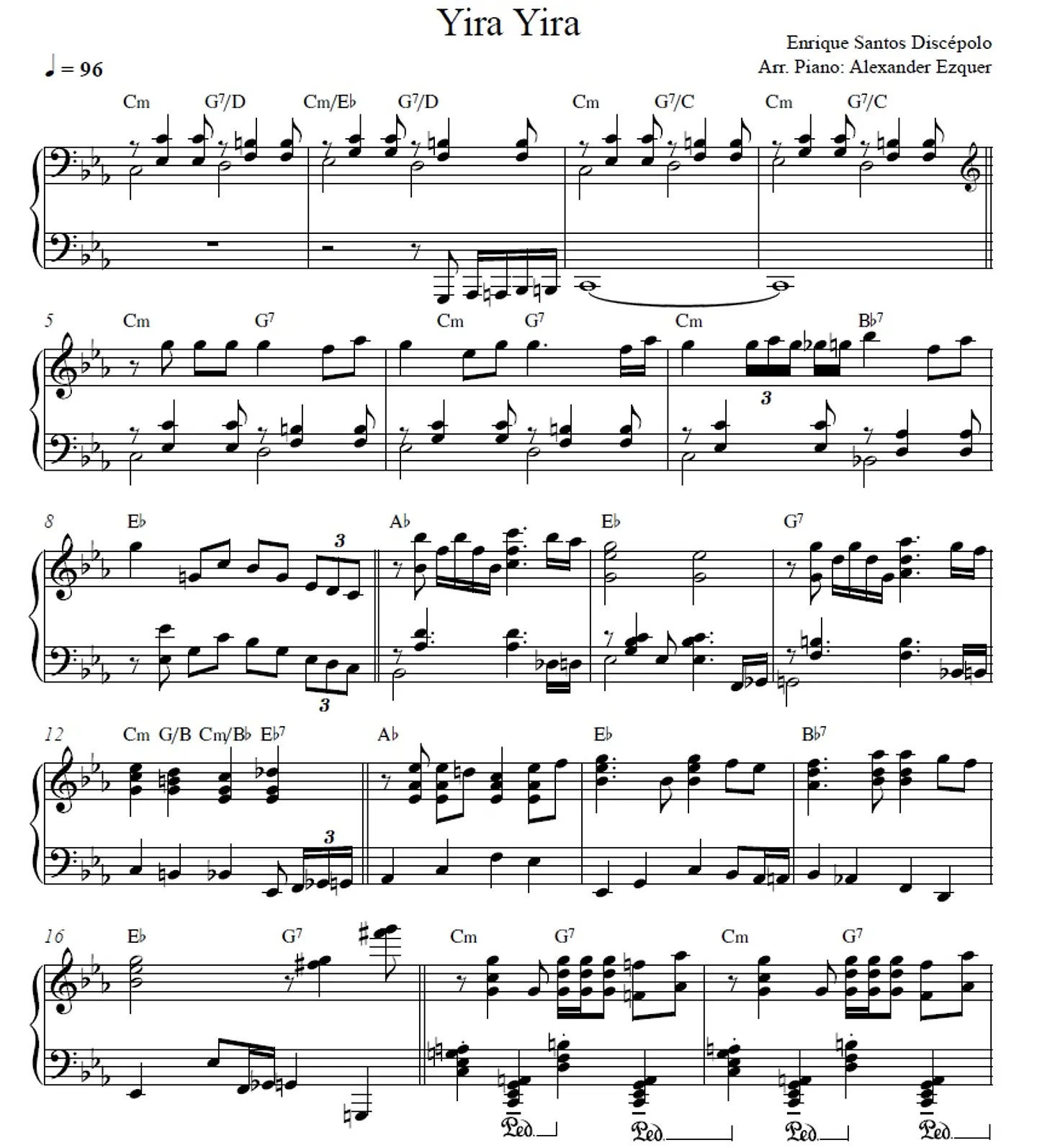 PS 0012 - Yira yira - Tango - Piano solo 1