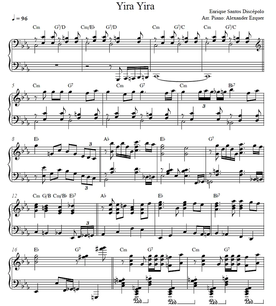 PS 0012 - Yira yira - Tango - Piano solo 1