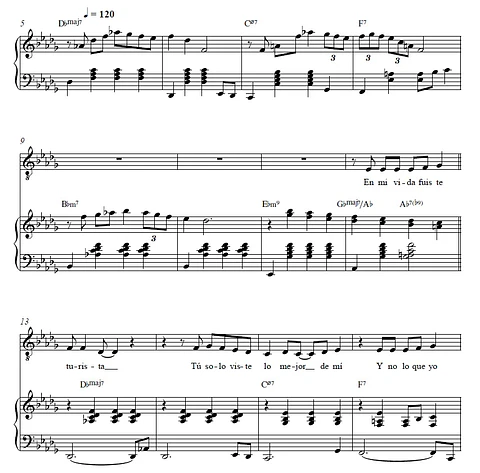 VP 0014 - Turista - Bad Bunny - Vocal & Piano