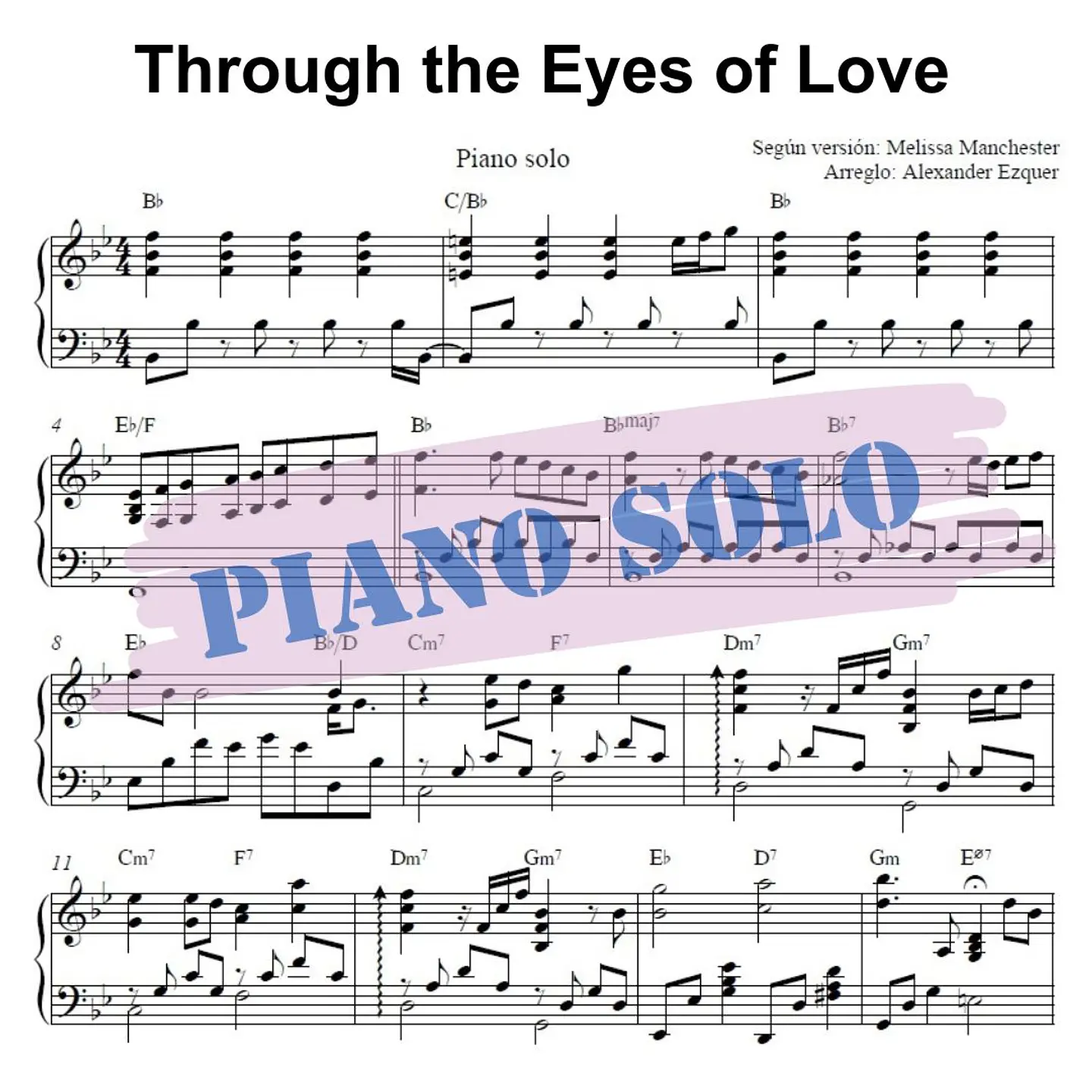 PS 0019 - Through The Eyes Of Love - Melissa Manchester - Piano solo 1