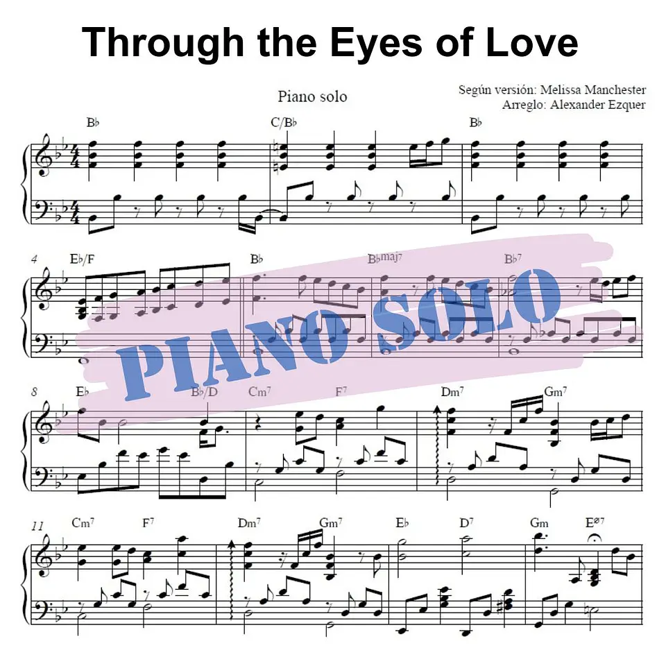 PS 0019 - Through The Eyes Of Love - Melissa Manchester - Piano solo 1