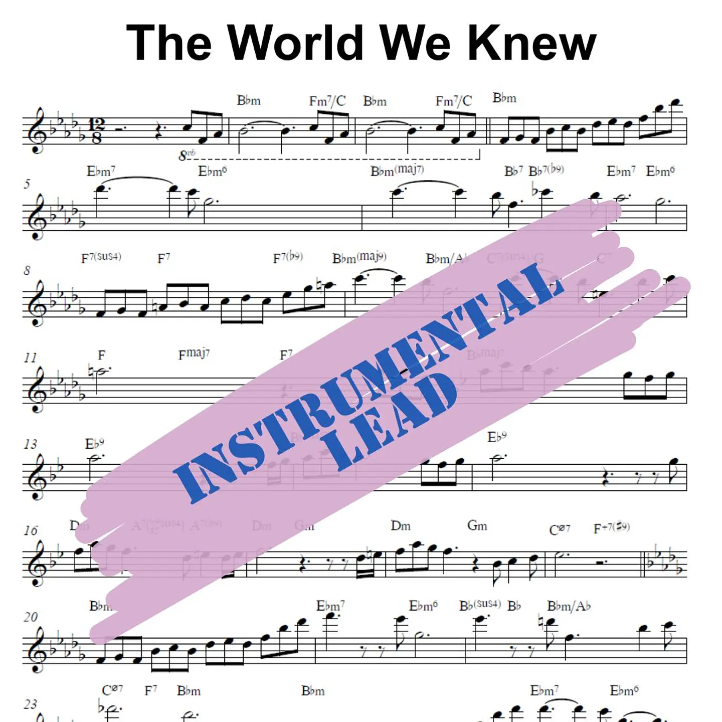 IL 0002 - The World We Knew - Frank Sinatra - Instrumental Lead Sheet 1