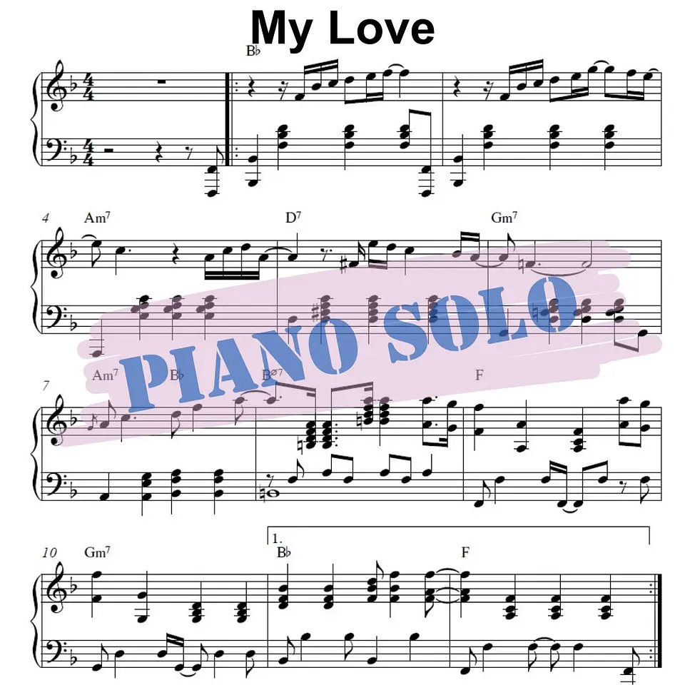 PS 0022 - My Love - Paul McCartney - Piano solo 1