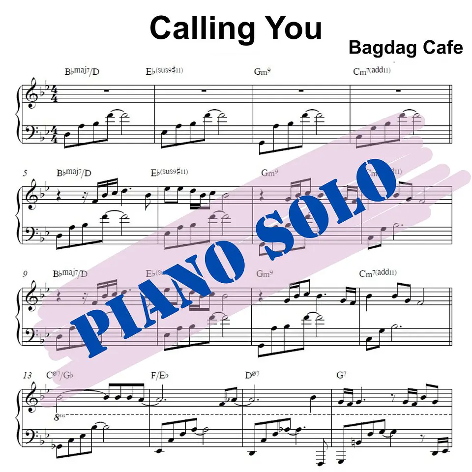 PS 0023 - Calling You (Bagdag Cafe) - Jevetta Steele - Piano solo 1