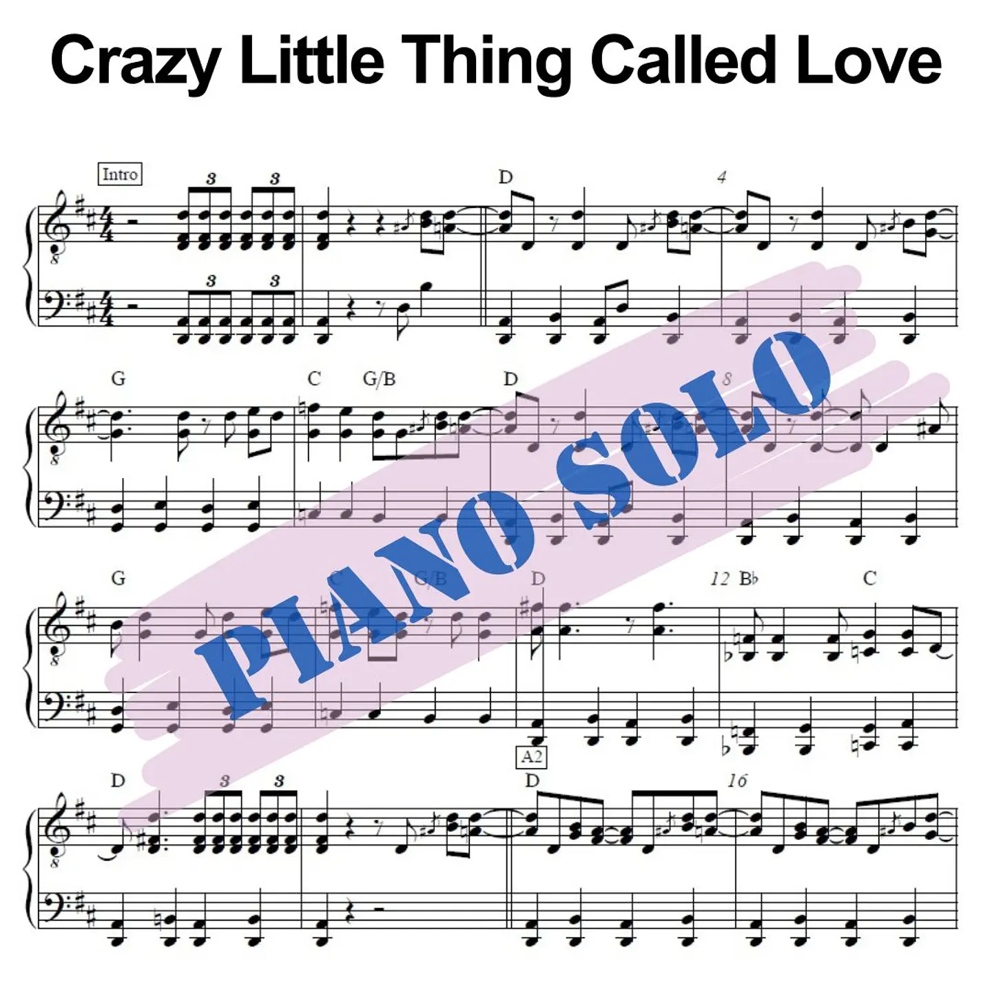PS 0006 - Crazy Little Thing Called Love - Queen - Piano solo 1